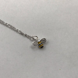 18” Bee Necklace & Earring Set - 925 Sterling Silver - Bee The Light