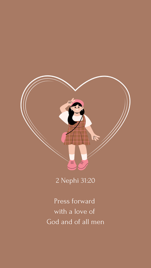2 Nephi 31:20 "Press Forward" Wall Paper - Bee The Light