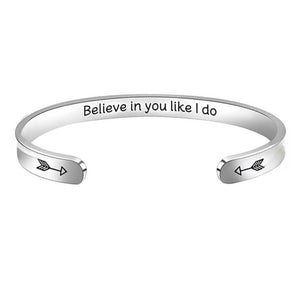 Believe In You Like I Do Cuff Bracelet - Bee The Light