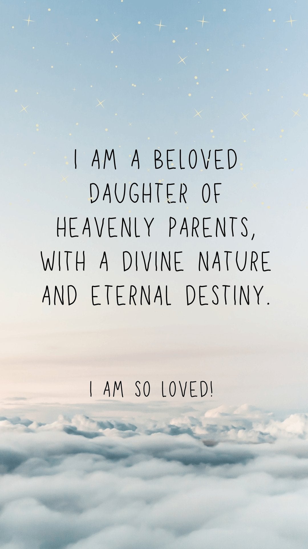 Beloved Daughter of Heavenly Parents Phone Wallpaper - Bee The Light