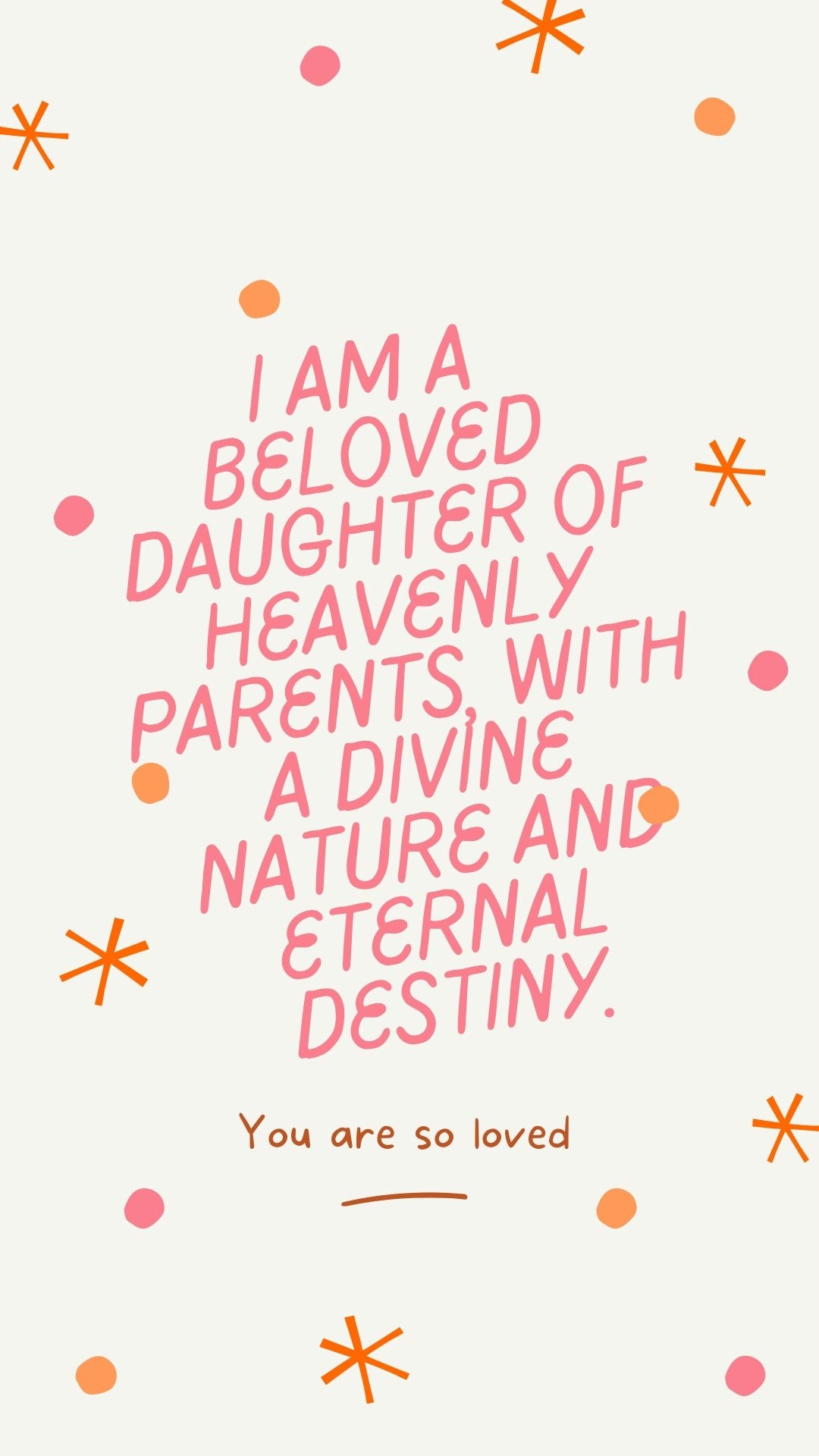 Beloved Daughter of Heavenly Parents Phone Wallpaper - Bee The Light