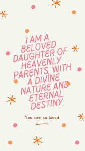 Beloved Daughter of Heavenly Parents Phone Wallpaper - Bee The Light