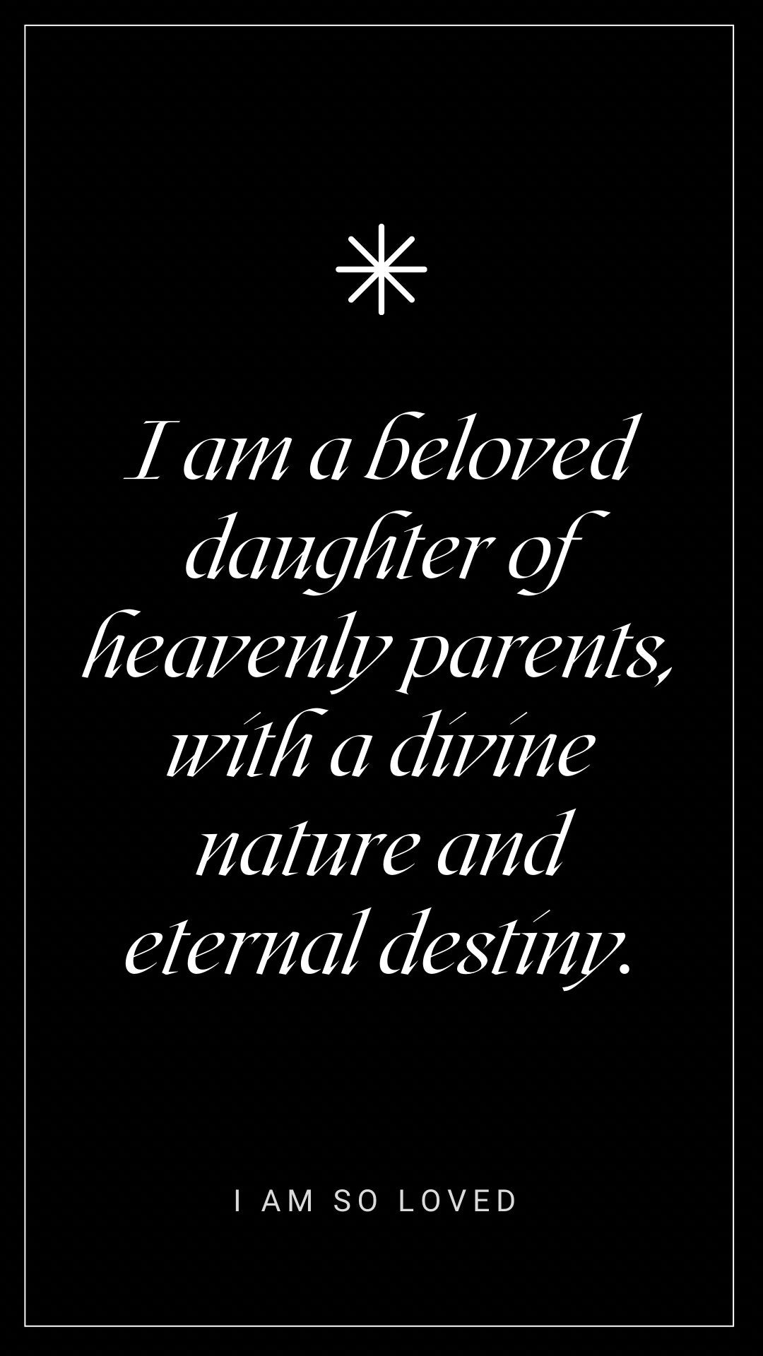 Beloved Daughter of Heavenly Parents Phone Wallpaper - Bee The Light