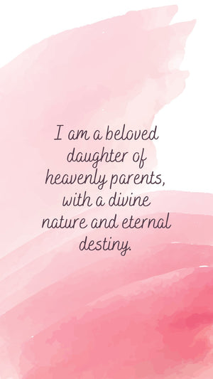 Beloved Daughter of Heavenly Parents Phone Wallpaper - Bee The Light