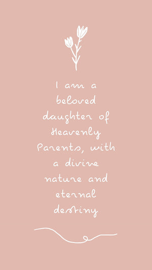 Beloved Daughter of Heavenly Parents Phone Wallpaper - Bee The Light