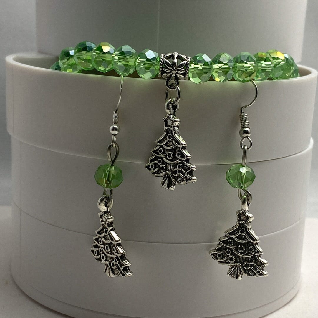 Christmas Tree Necklace & Earring Set - Bee The Light