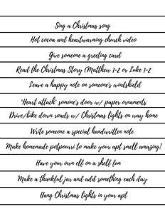 DIY 12 Days of Christmas Chain - Bee The Light