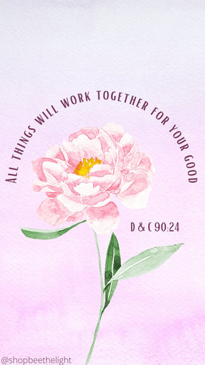 FREE Phone Wallpaper - All things shall work together for your good - Bee The Light