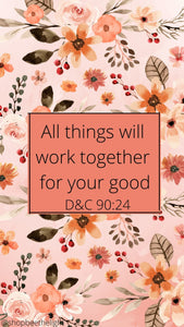FREE Phone Wallpaper - All things shall work together for your good - Bee The Light