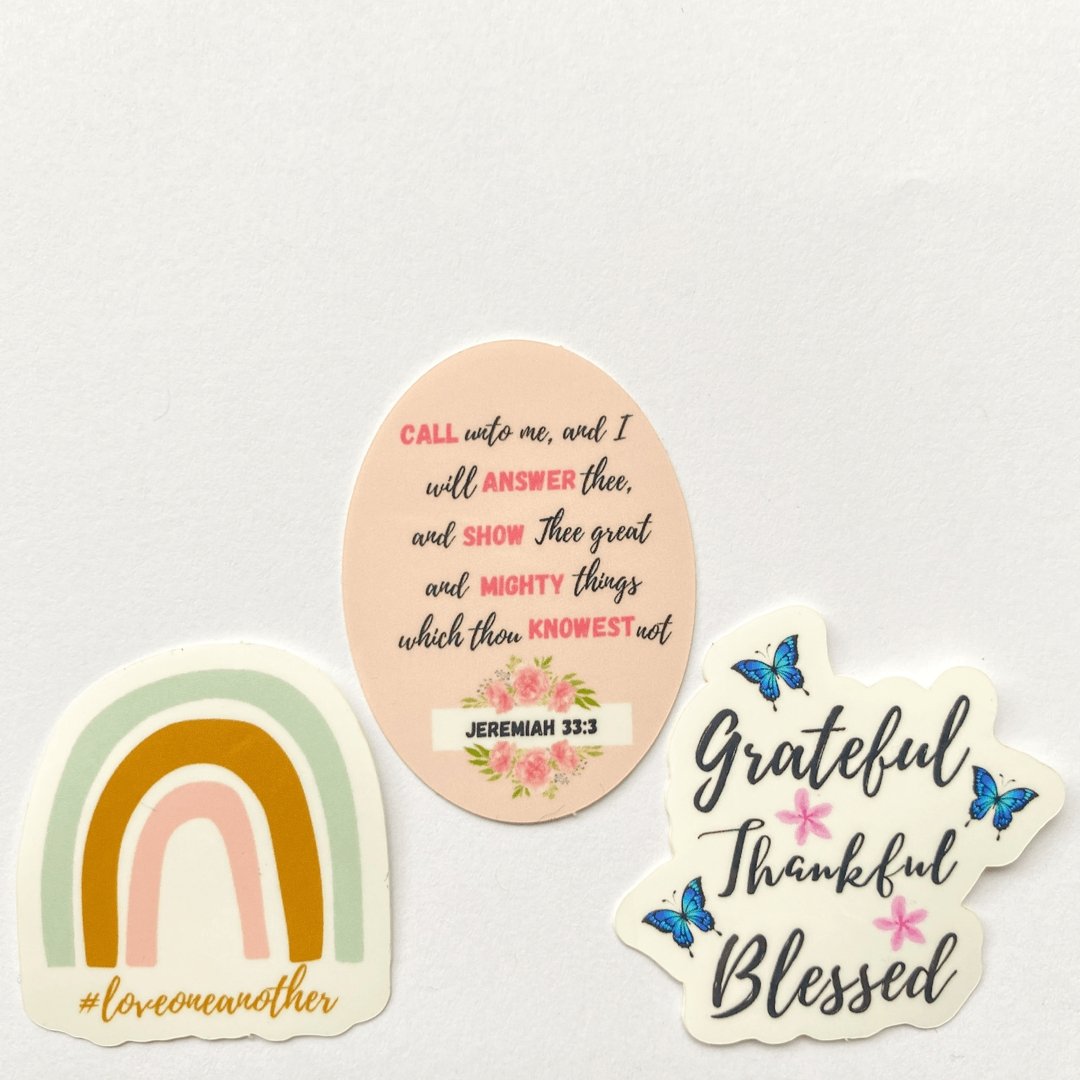 Grateful, Thankful, Blessed Sticker Pack - Bee The Light