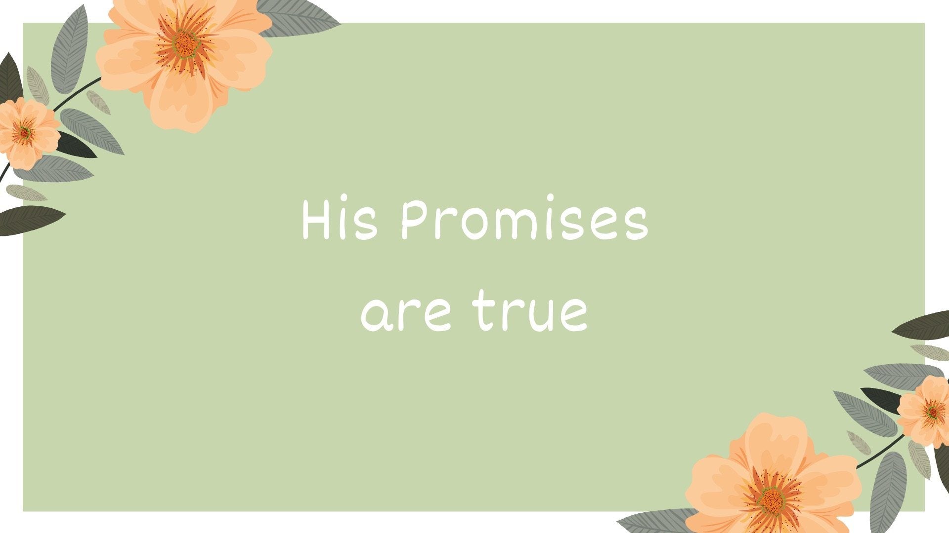 “His Promises Are True” Desktop Wallpaper - Bee The Light