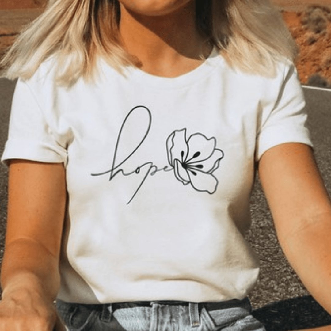 Hope Flower T-Shirt - Bee The Light