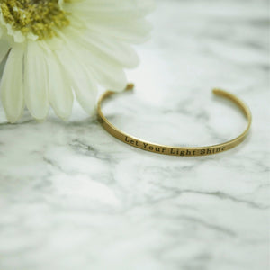 Let Your Light Shine Cuff Bracelet - Bee The Light
