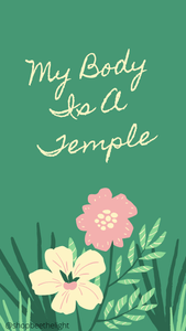 My Body is a Temple Phone Wallpaper - Bee The Light