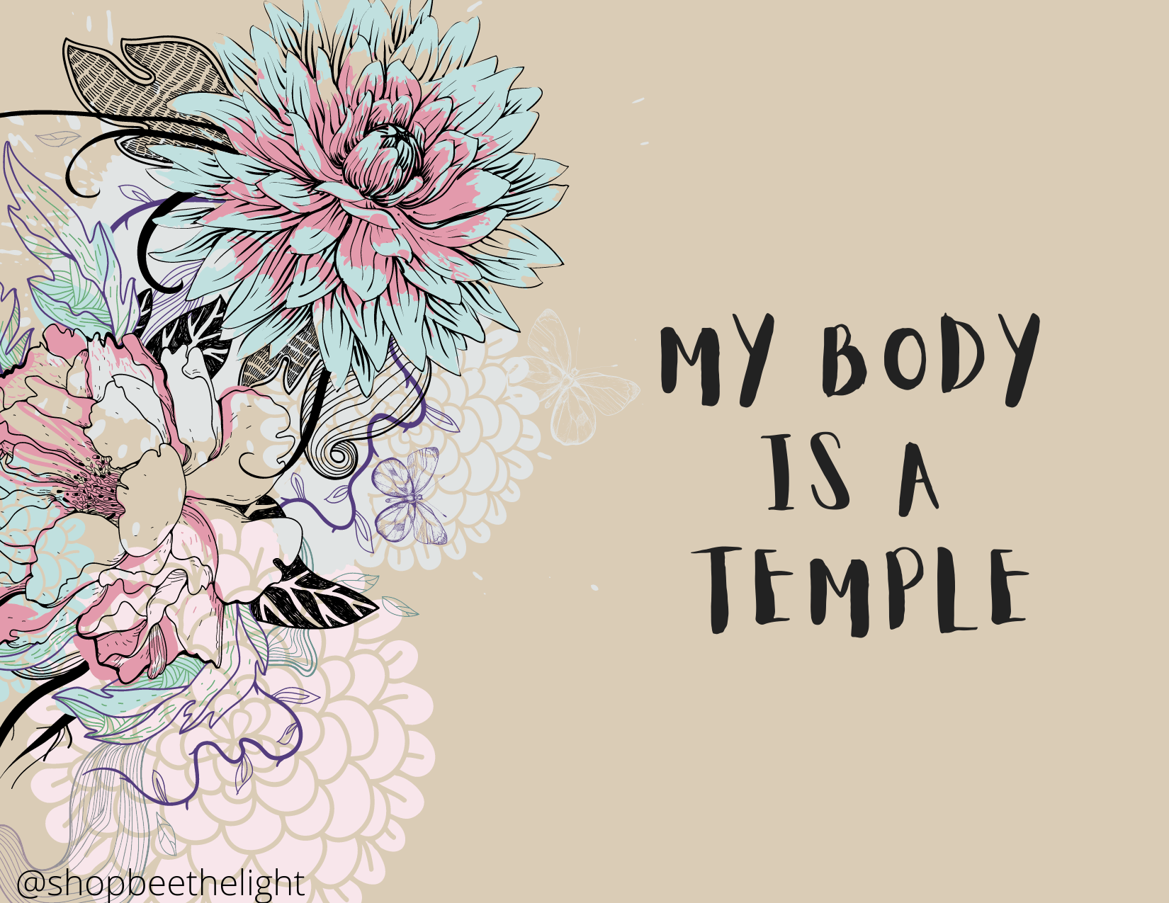 My Body is a Temple Printables - Bee The Light