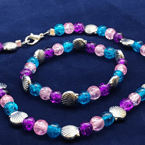 Seashell bracelet and necklace/choker set - Bee The Light