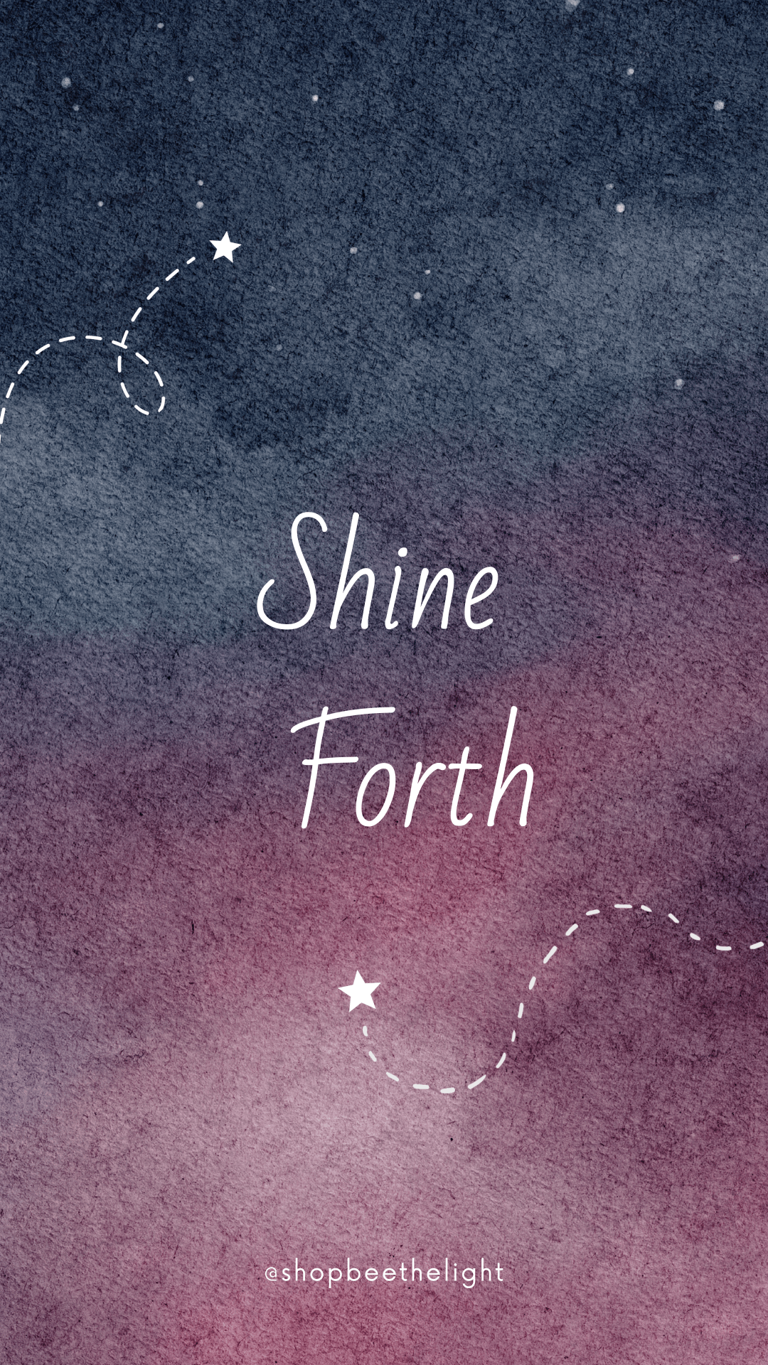 Shine Forth Phone Wallpapers Bee The Light Blue Purple Starry Night 