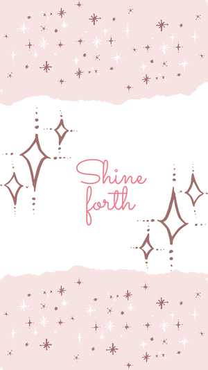 Shine Forth Phone Wallpapers Bee The Light Pink White w/ Stars 