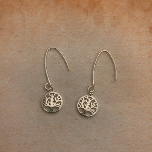 Sterling Silver Tree of Life V Shaped Post Earrings - Bee The Light
