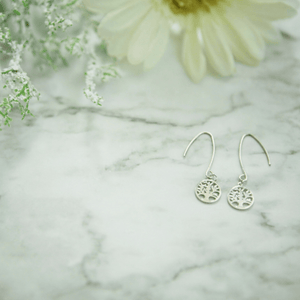 Sterling Silver Tree of Life V Shaped Post Earrings jewelry Bee The Light 