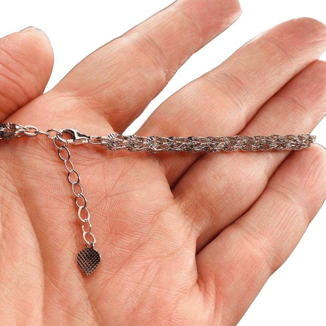 The Lana Sterling Silver Platinum Plated Necklace - Bee The Light