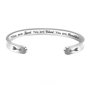 You Are Loved Cuff Bracelet (2 colors) - Bee The Light
