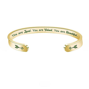 You Are Loved Cuff Bracelet (2 colors) - Bee The Light
