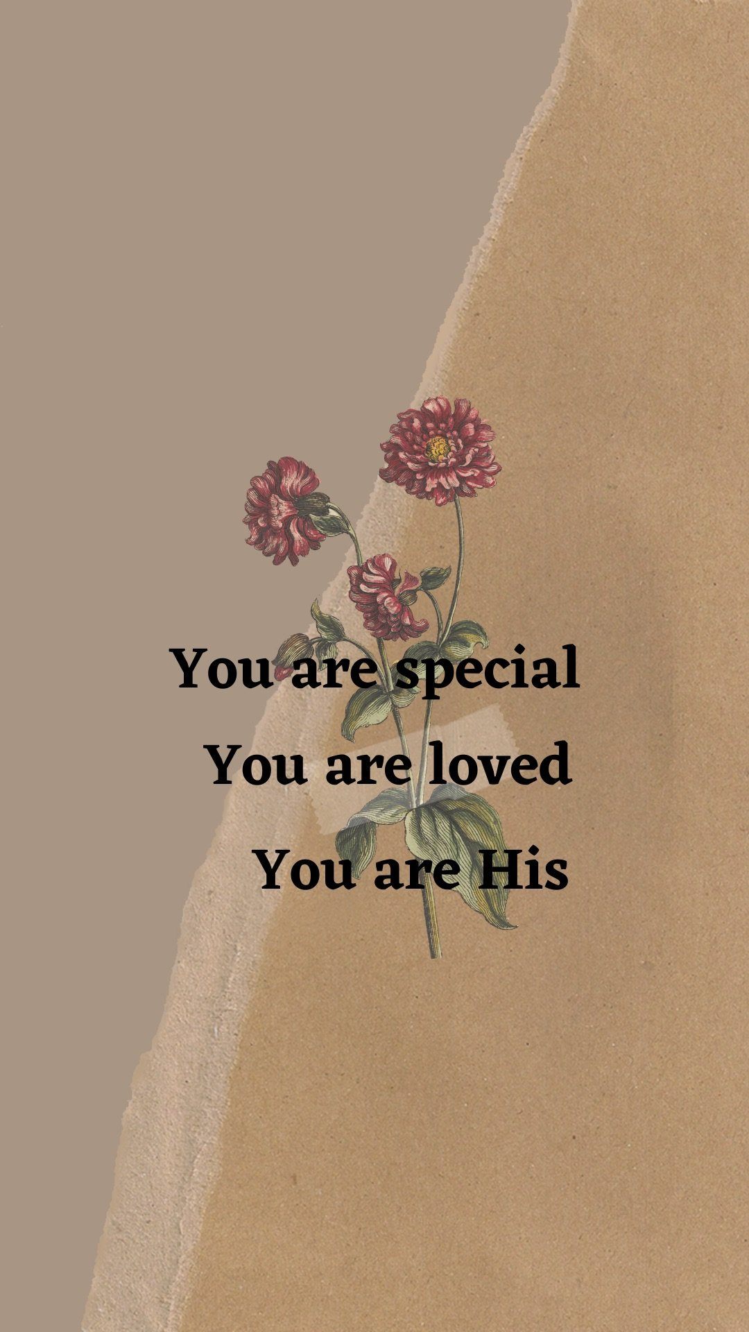 You are special! You are loved! You are His! Phone wallpapers - Bee The Light